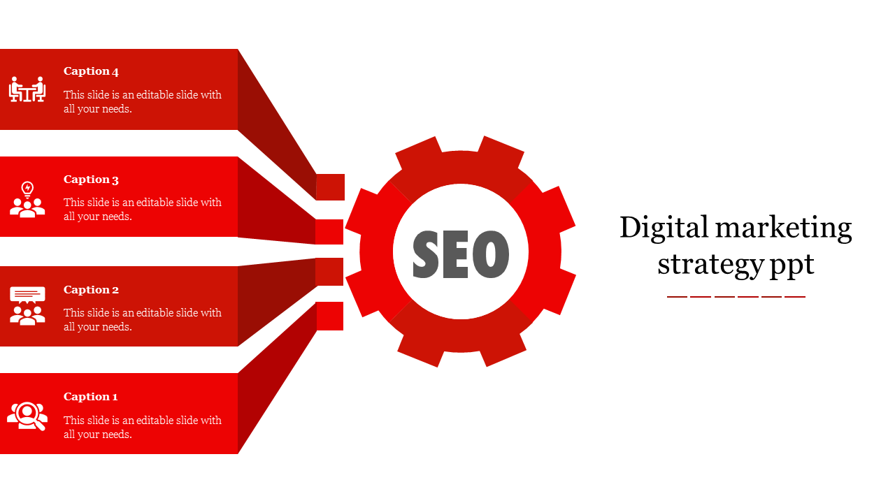 digital marketing strategy ppt-Red